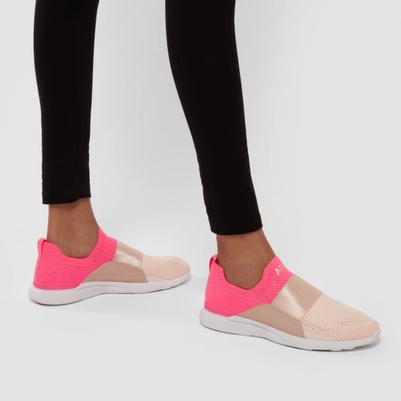 APL Shoes - APL Techloom Bliss Sneakers in Pristine Fusion Pink & Beige Combo